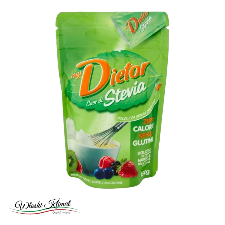 Słodzik Cuor di Stevia my Dietor 150g - widok z przodu / opakowanie