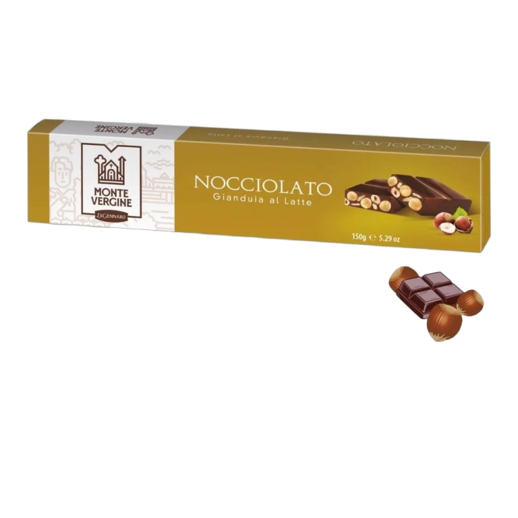 Baton Torrone czekolada gianduia z orzechami laskowymi Di Gennaro 150g - widok szczegółowy 2