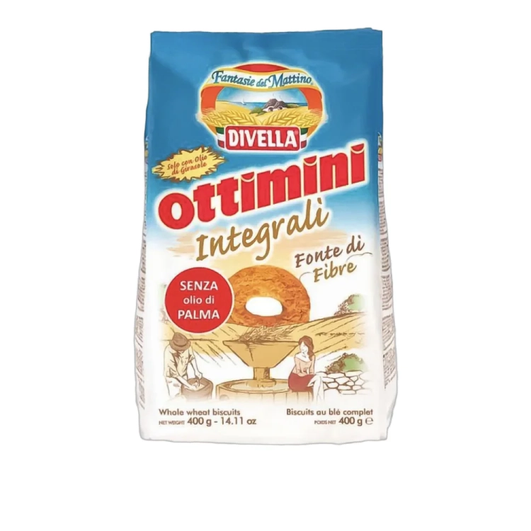 Ciastka kruche Ottimini Pełnoziarniste Divella 400 g - widok szczegółowy 2
