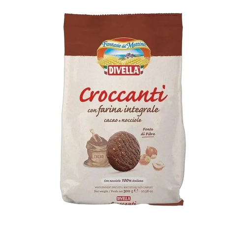 Divella Croccanti ciastka kakaowe z orzechami 300g - widok szczegółowy 2