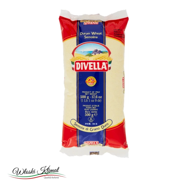Mąka Semola Divella 500 g - widok z przodu / opakowanie