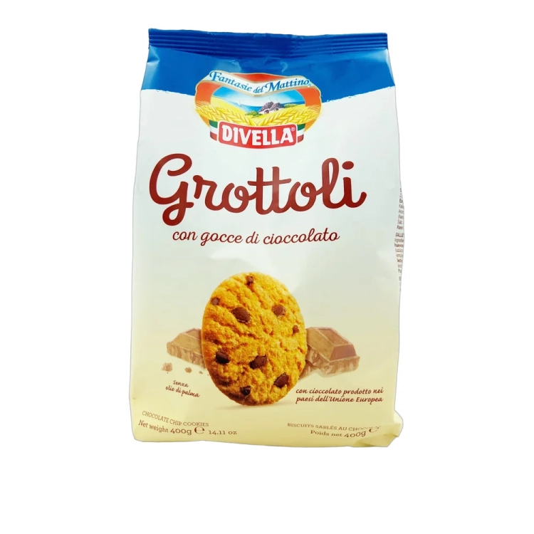 Ciastka kruche Grottoli z czekoladą Divella 400 g - widok szczegółowy 2