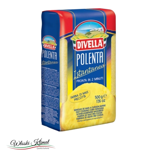 Kasza kukurydziana Polenta Istantanea DIVELLA 500g - widok z przodu / opakowanie