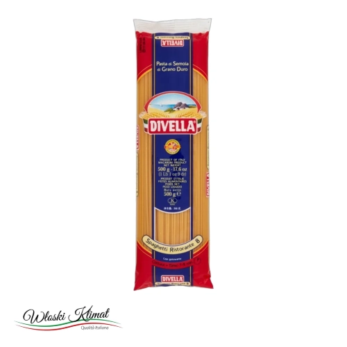 Makaron Spaghetti DIVELLA 500g - widok z przodu / opakowanie