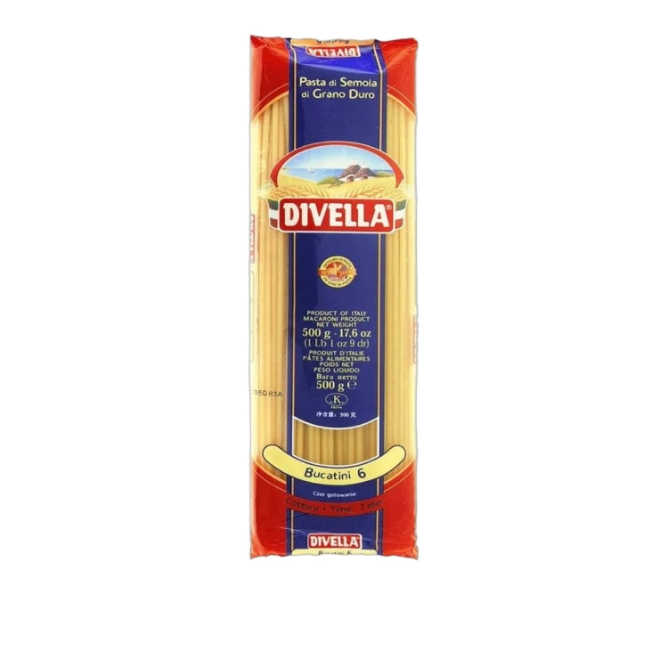 Makaron Spaghetti Bucatini n.6 DIVELLA 500g - widok szczegółowy 2