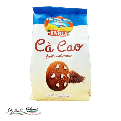 Ciastka kruche Kakaowe Ca'Cao Divella 400 g - widok z przodu / opakowanie