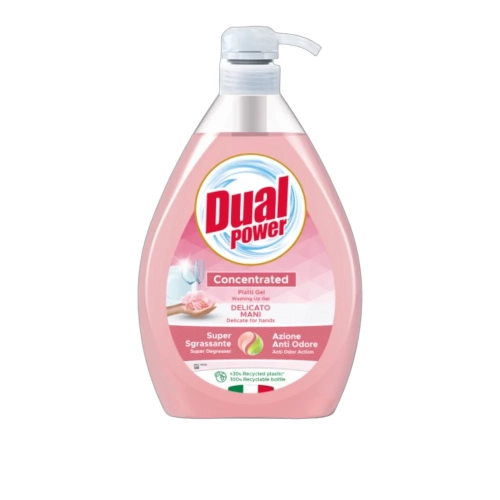 Płyn do mycia naczyń w żelu koncentrat Delicato Dual Power 1L - widok szczegółowy 2