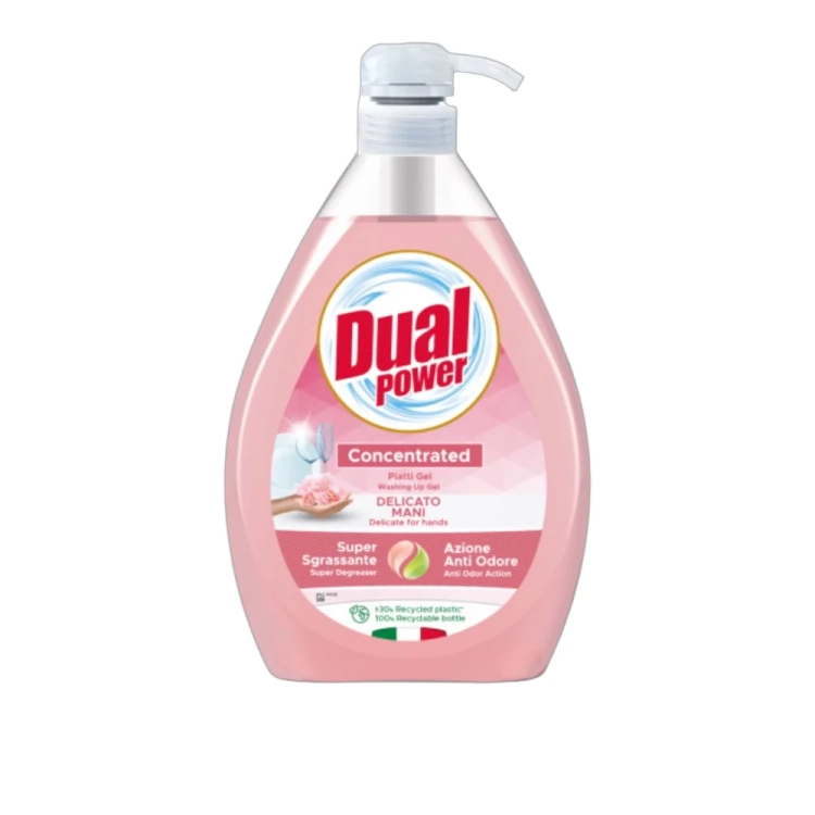 Płyn do mycia naczyń w żelu koncentrat Delicato Dual Power 1L - widok szczegółowy 2