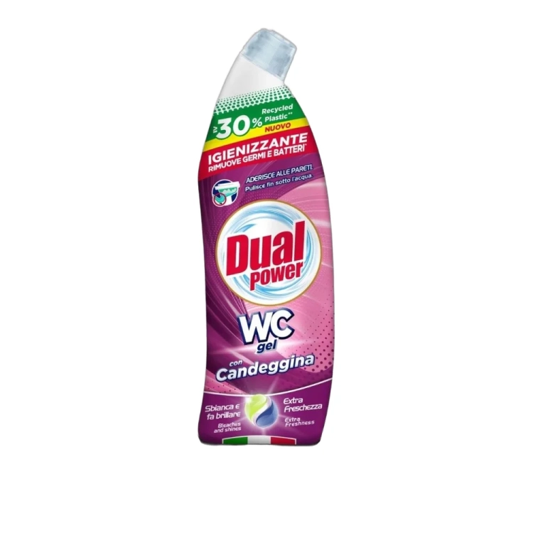 Żel do WC higienizujący z dodatkiem wybielacza con Candeggina Dual Power 700ml - widok szczegółowy 2