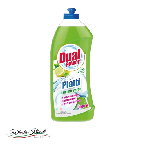 Płyn do mycia naczyń LIMONE VERDE  DUAL Power  1L - widok z przodu / opakowanie