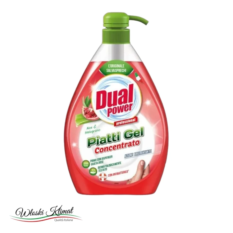 Płyn do mycia naczyń Aloes i Granat Aloe&Melograno DUAL Power 1L - widok z przodu / opakowanie
