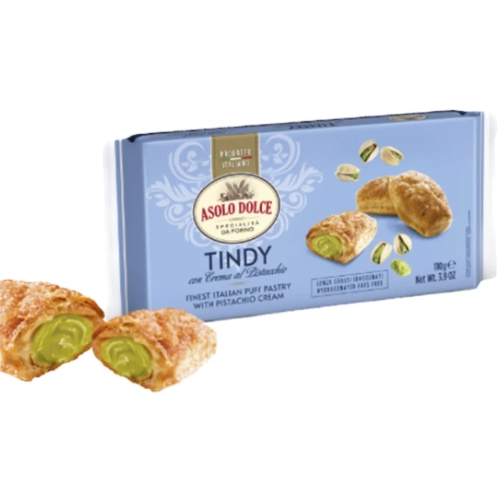 Ciastka z nadzieniem pistacjowym TINDY con Crema al Pistacchio Asolo Dolce 110g - widok szczegółowy 2
