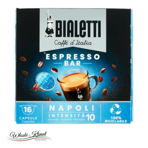 Kawa w kapsułkach Espresso Bar Napoli 16 szt. BIALETTI - widok z przodu / opakowanie