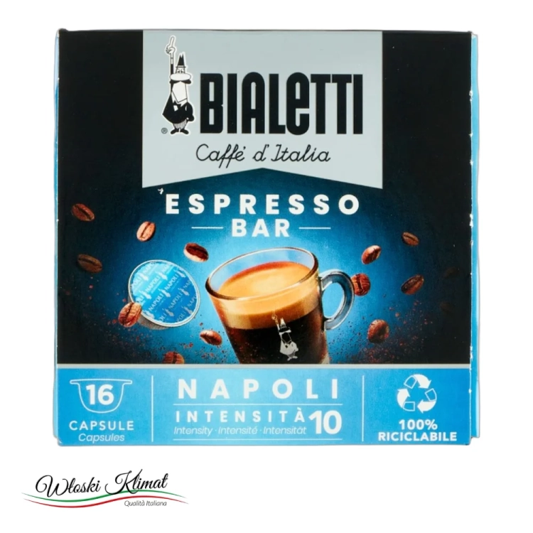 Kawa w kapsułkach Espresso Bar Napoli 16 szt. BIALETTI - widok z przodu / opakowanie