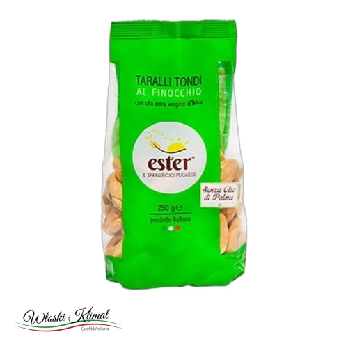 Taralli z nasionami kopru włoskiego Ester 250 g - widok z przodu / opakowanie
