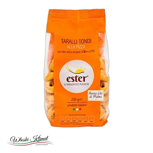 Taralli o smaku Pizzy ESTER 250g - widok z przodu / opakowanie