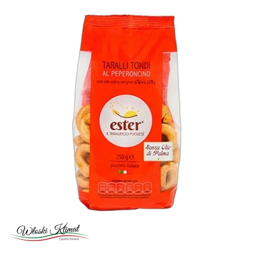 Taralli o smaku papryki ESTER 250g - widok z przodu / opakowanie
