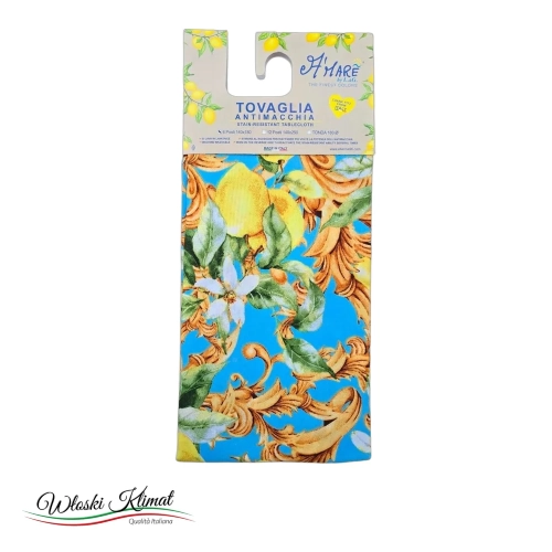 Obrus plamoodporny Cytryny Maiolica 140x180 Amare Etienne 96 by L&G - widok z przodu / opakowanie