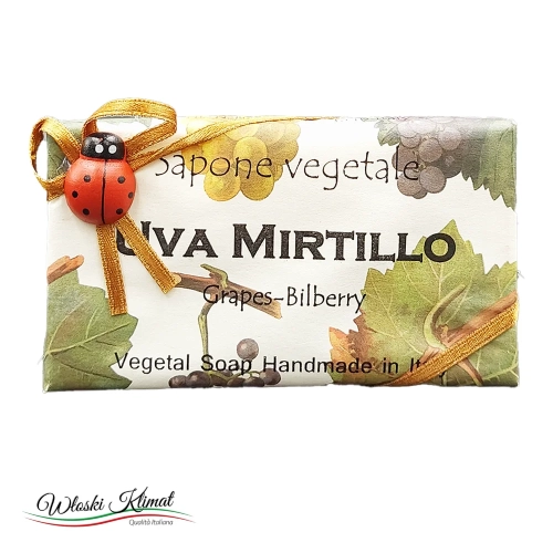 Mydło roślinne Winogrono Uva Mirtillo Etienne 100g - widok z przodu / opakowanie