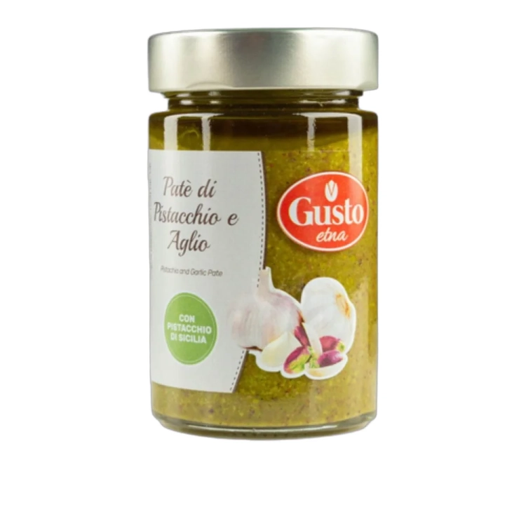 Pesto/pate pistacjowe z czosnkiem Pistacchio e Aglio Gusto Etna 190g - widok szczegółowy 2