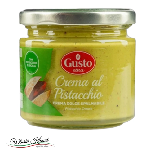 Krem Pistacjowy Dolce Spalmabile GUSTO ETNA  190 g - widok z przodu / opakowanie