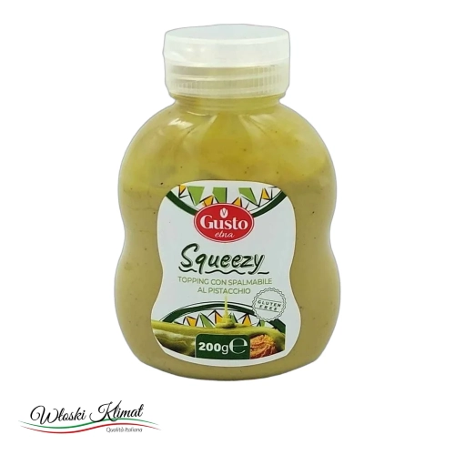 Polewa Pistacjowa Topping al Pistacchio GUSTO ETNA  200g - widok z przodu / opakowanie