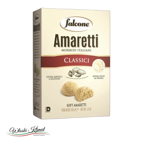 Ciasteczka migdałowe Amaretti Morbidi d’Abruzzo Classici FALCONE 170g - widok z przodu / opakowanie