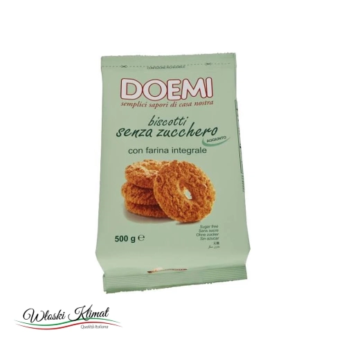Ciastka pełnoziarniste bez cukru Doemi 500 g widok 1