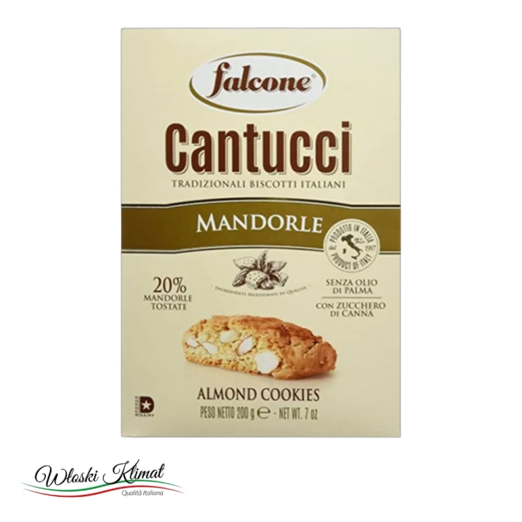 Ciastka Cantucci z kawałkami migdałów Mandorle FALCONE 200g - widok z przodu / opakowanie