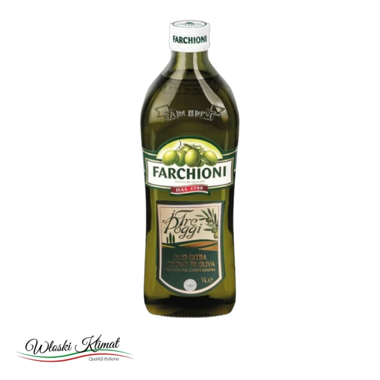 Oliwa Extra Vergine Di oliva i Tre Poggi Farchioni 1L - widok z przodu / opakowanie