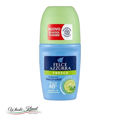 Dezodorant roll-on świeży zapach Fresh Felce Azzurra 50ml - widok z przodu / opakowanie