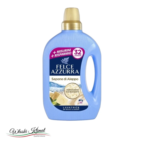 Płyn do prania o zapachu mydła Aleppo Felce Azzurra 1595ml - widok z przodu / opakowanie