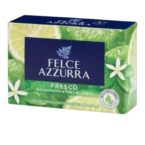 Mydło w kostce Bergamotka i Kwiaty Cedru Bergamotto e Fiori di Cedro Felce Azzurra 100g - widok szczegółowy 2