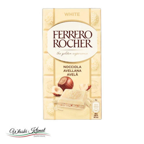 Czekolada biała z orzechami FERRERO ROCHER 90 g - widok z przodu / opakowanie