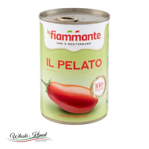 Pomidory bez skórki Pelati La Fiammante 400g - widok z przodu / opakowanie