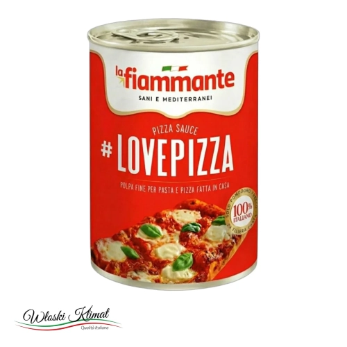 Sos pomidorowy do pizzy Polpa Love Pizza La Fiammante 400g - widok z przodu / opakowanie
