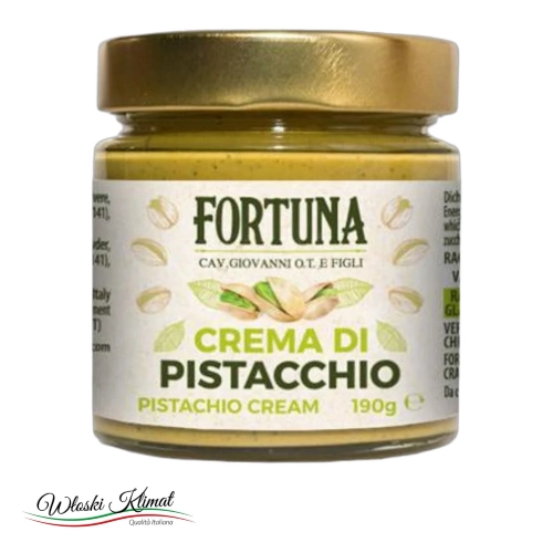 Krem pistacjowy Crema al pistacchio FORTUNA 190g - widok z przodu / opakowanie