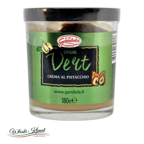 Krem pistacjowy Crema al Pistacchio GANDOLA 180g - widok z przodu / opakowanie
