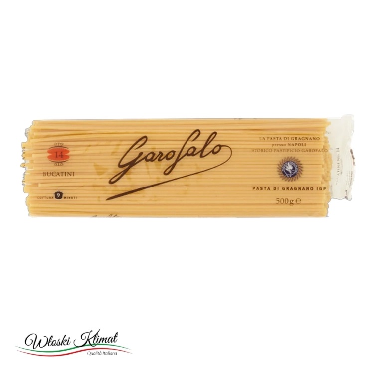 Makaron Bucatini Garofalo 500 g - widok z przodu / opakowanie