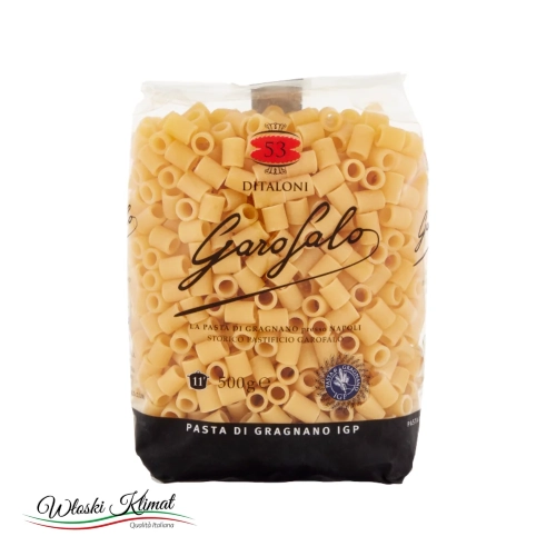 Makaron z pszenicy durum DITALONI GAROFALO 500g - widok z przodu / opakowanie