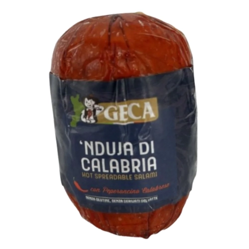 Kiełbasa pikantna kalabryjska do smarowania Nduja di Calabria Geca ok. 240g - widok szczegółowy 2