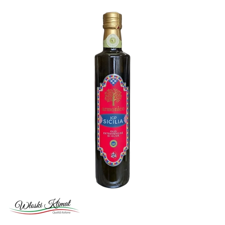 Oliwa z oliwek Extra Vergine sycylijska Sicilia IGP Geraci 500ml - widok z przodu / opakowanie