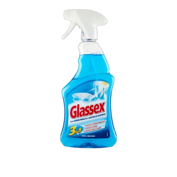Płyn do szklanych powierzchni z amoniakiem GLASSEX 3w1 500ml - widok szczegółowy 2