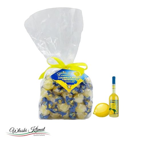 Karmelki z nadzieniem o smaku Limoncello Gocce di Limone 500 g - widok z przodu / opakowanie