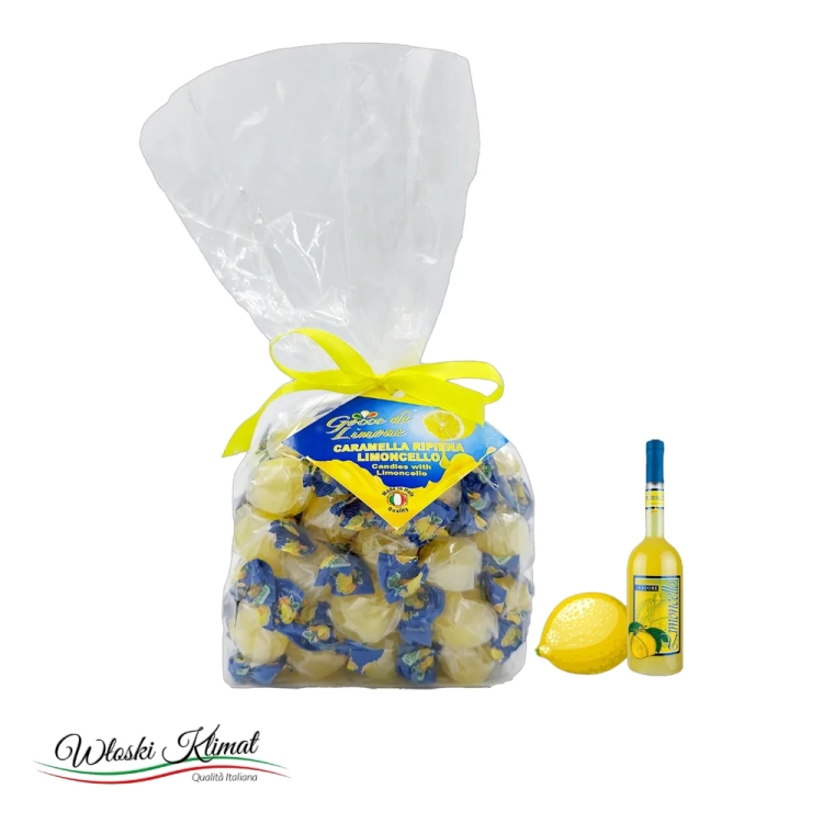 Karmelki z nadzieniem o smaku Limoncello Gocce di Limone 500 g - widok z przodu / opakowanie