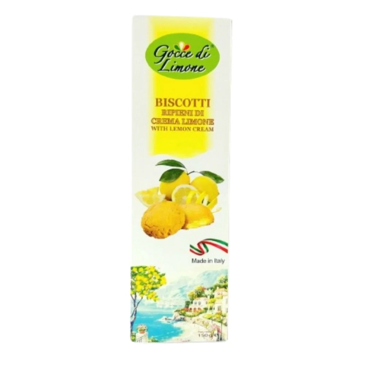 Ciastka z kremem cytrynowym Biscotti Crema Limone Gocce di Limone 150g - widok szczegółowy 2
