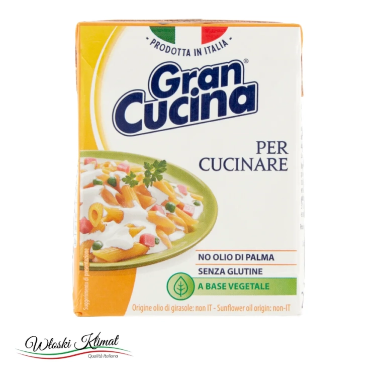 Śmietanka vegan Gran Cucina 200 ml - widok z przodu / opakowanie