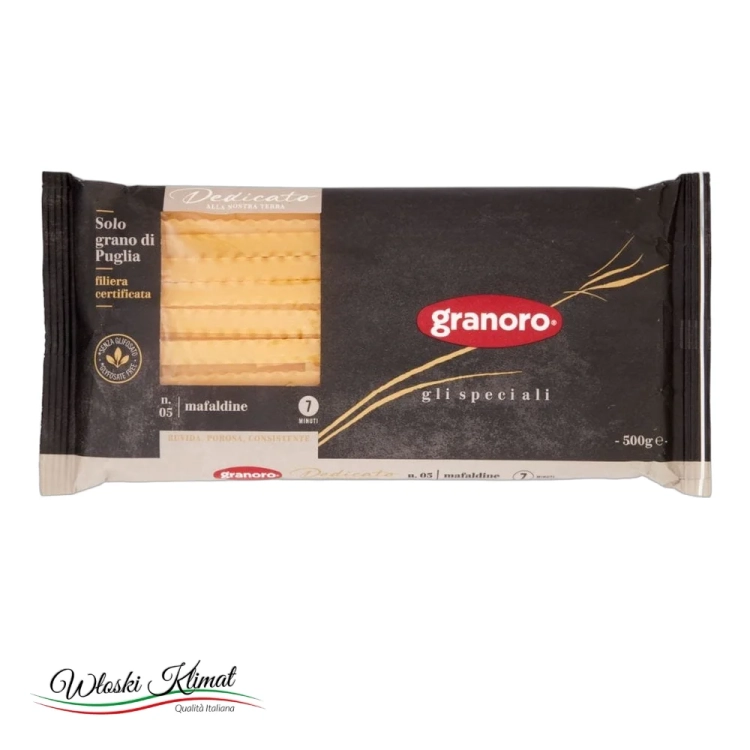 Makaron długa wstążka karbowana Malfaldine Granoro 500g - widok z przodu / opakowanie