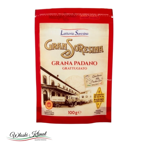 Ser tarty Grana Padano Latteria Soresina 100g - widok z przodu / opakowanie