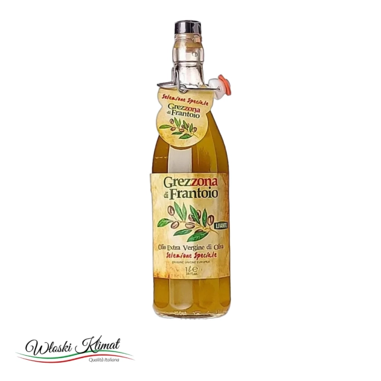 Oliwa z oliwek extra vergine niefiltrowana Grezzona di Frantoio LEVANTE 1L - widok z przodu / opakowanie